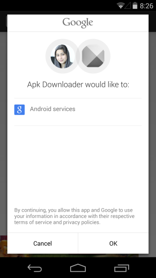 Apk Downloader Extension permission