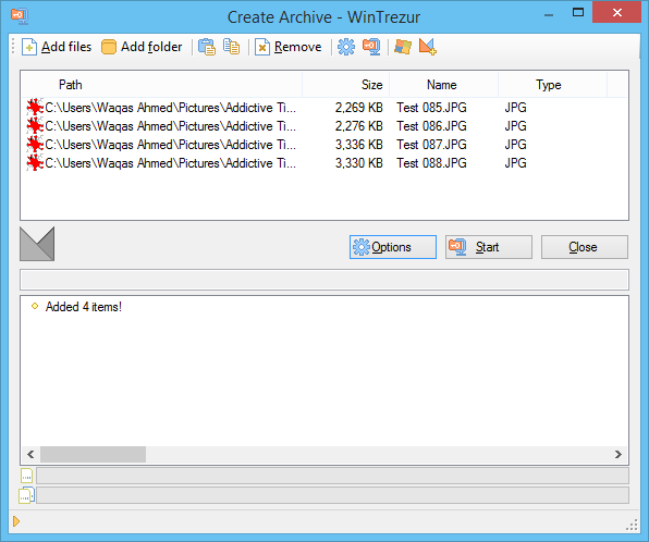 Create Archive - WinTrezur