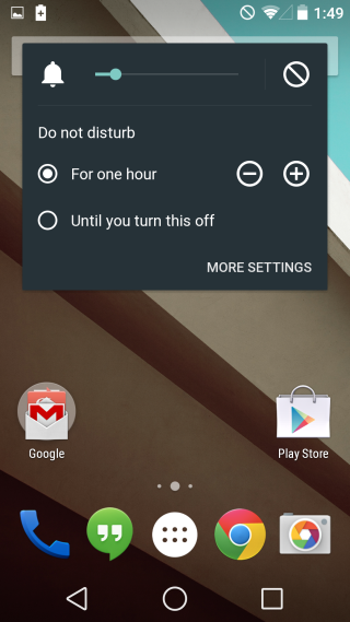 Do Not Disturb quick settings