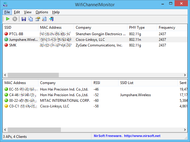 WifiChannelMonitor main window
