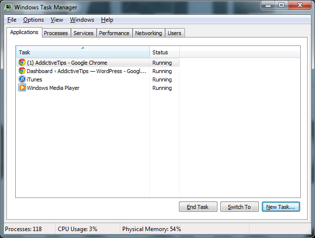 task manager not responding windows 7