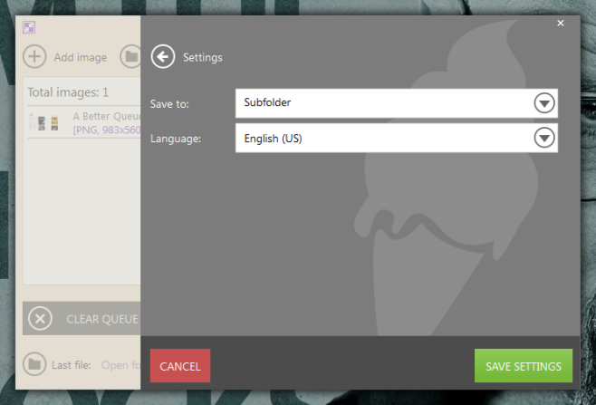 Настройки ImageResizer