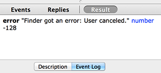AppleScript - Canceled