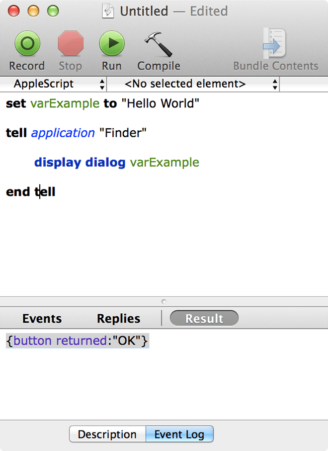AppleScript - VarExample
