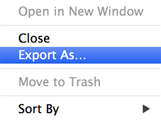 Changing Icons - Export As