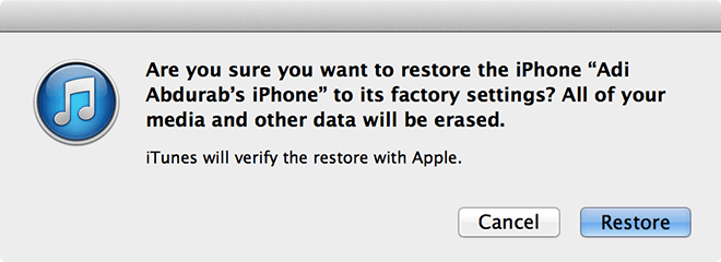 Jailbreaking - Restore