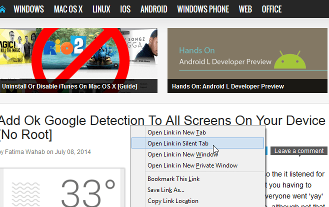 Silent Tab Silent Tab