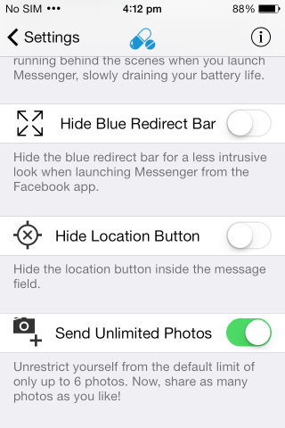 bluePill messenger options