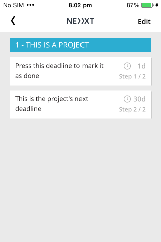 Next Deadline project