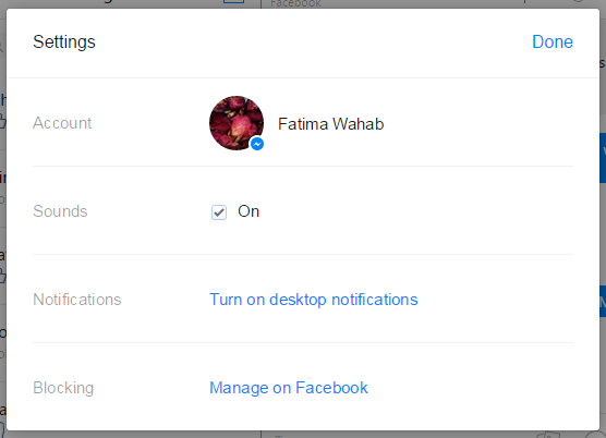 Messenger - desktop notifications