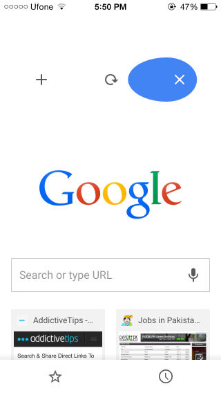 chrome-swipe-gesture