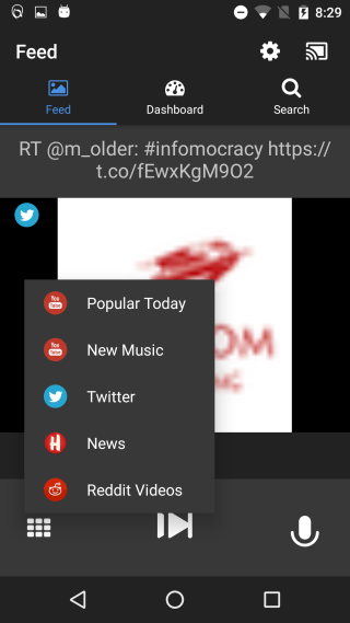 Scarlett for Chromecast-choose-feed