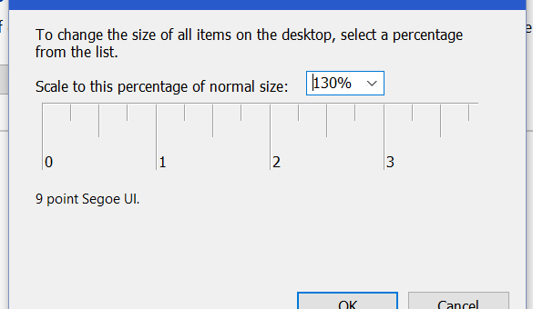 set dpi scaling window 10