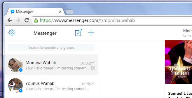 Messenger Merge sent