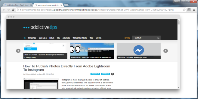 Standardized Screenshot-capture