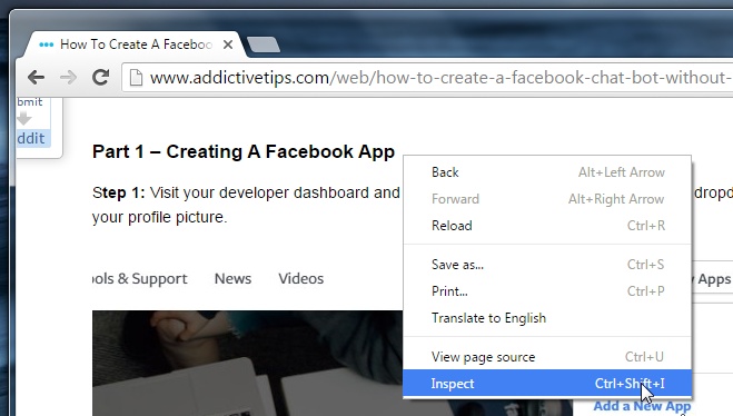 inspect element