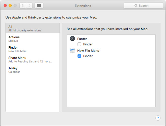 macOS-extensions