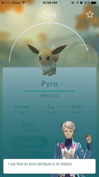 Controlling what your Eevee evolves into in Pokémon GO