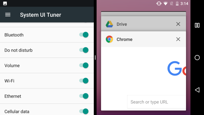 android split view