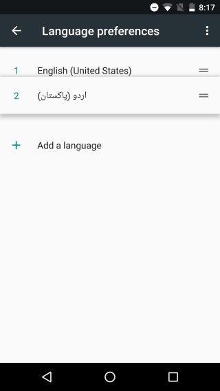 languages order