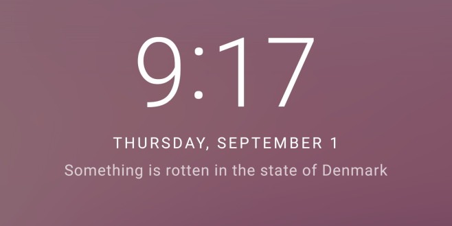 lock screen message display