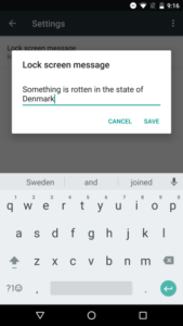 How To Add A Lock Screen Message In Android 7.0