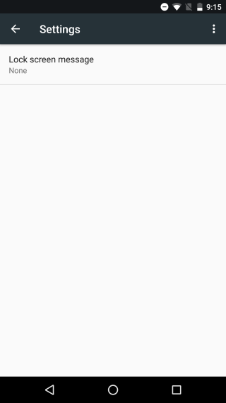 lock screen message