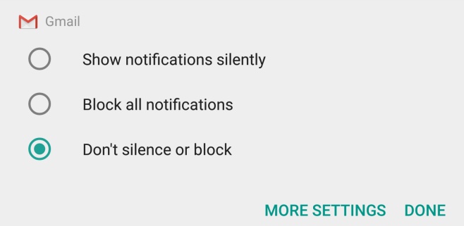 notifications settings