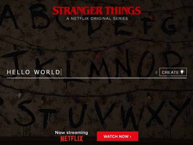 stranger things wall