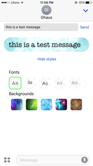 Custom Message Styles