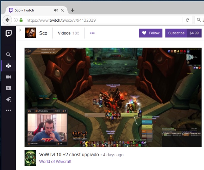Twitch Video Control