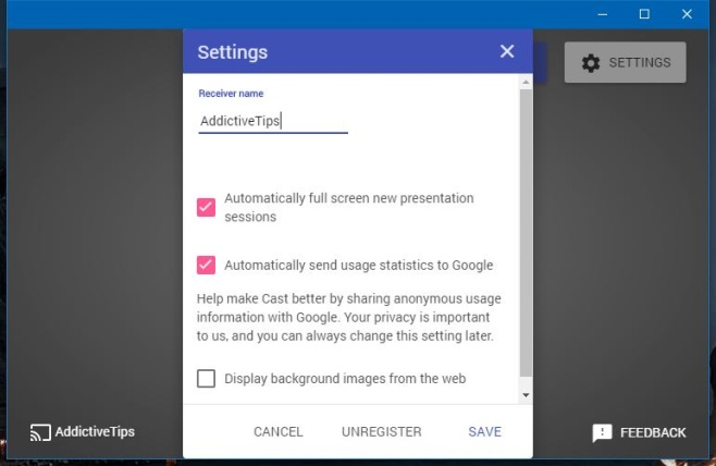 Cast Receiver for Education_settings