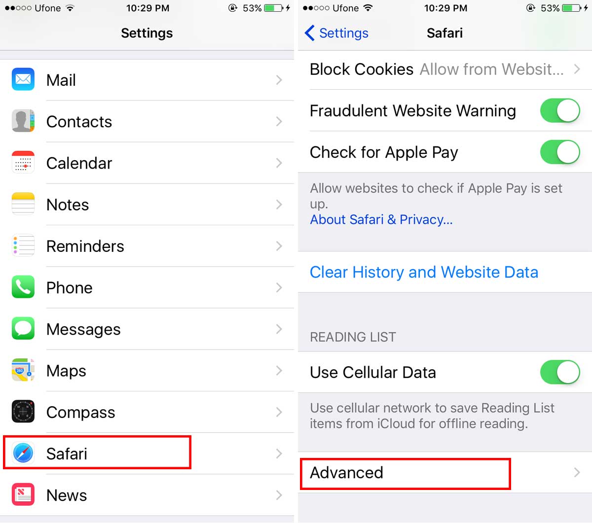 how to remove website data from safari iphone