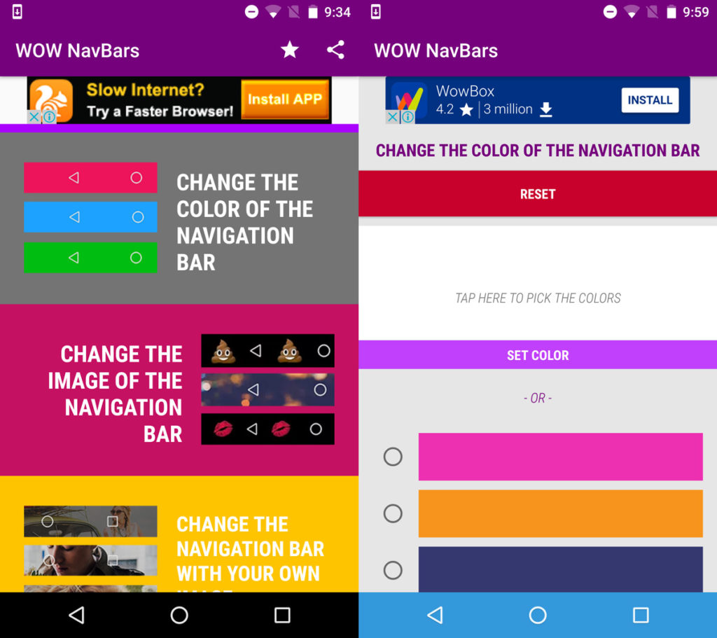 Set A Custom Color For The Navigation Bar On Android [No Root]