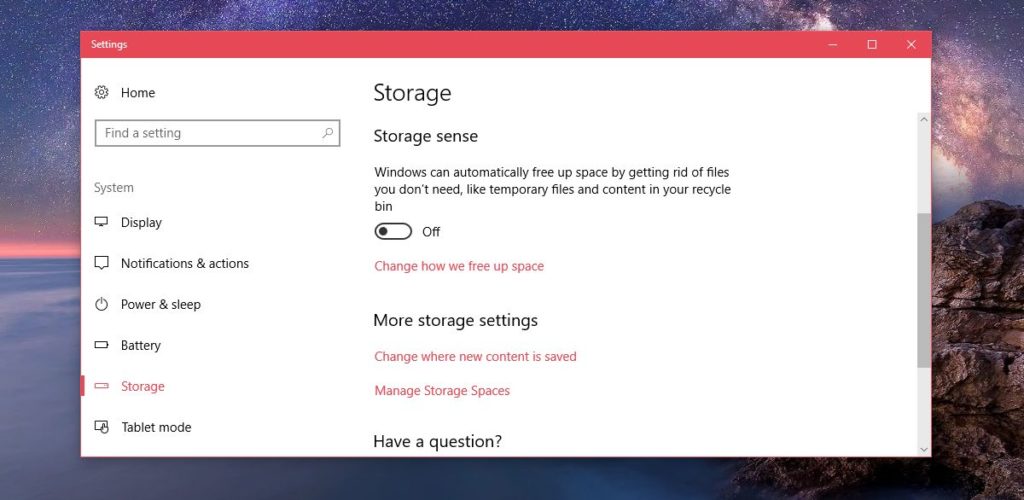 Storage Sense App 15 New Features In The Creators Update For Windows 10