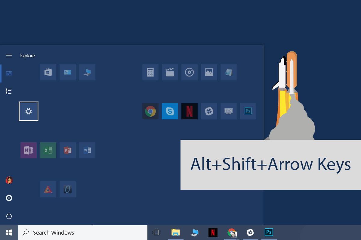 Windows shift alt