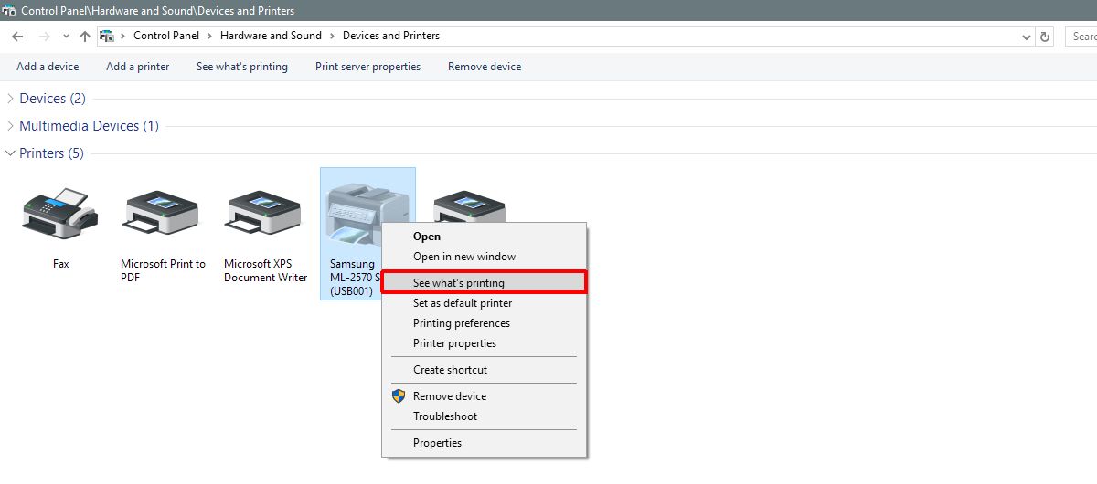 How To View And Clear The Printer Queue In Windows 10