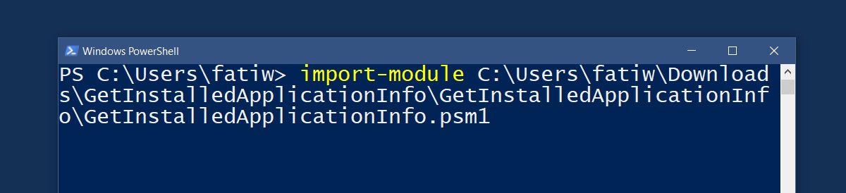 Powershell import