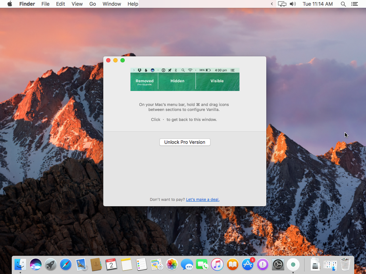 mac toolbar icons close