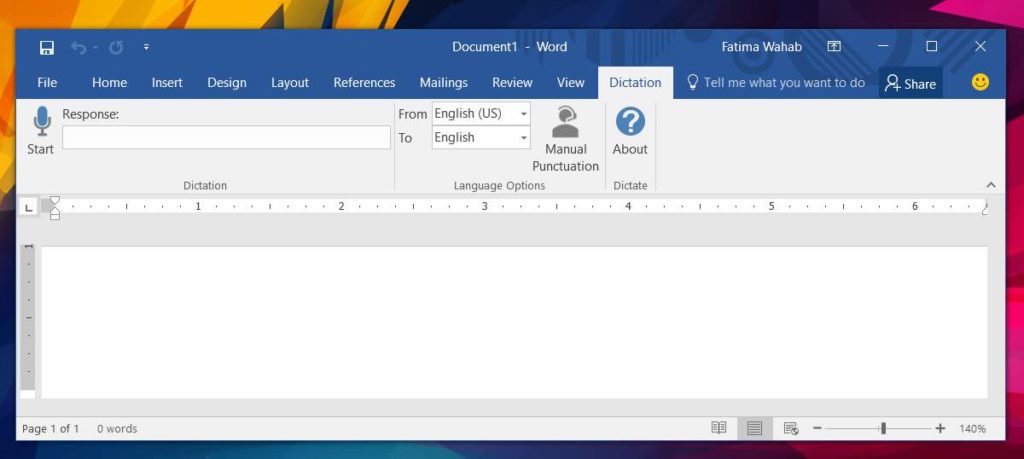 How To Dictate Text In MS Office With Dictate By Microsoft