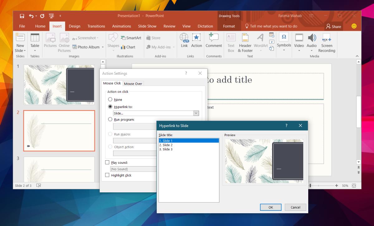 powerpoint open link in presentation mode