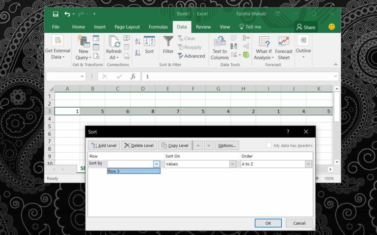 How To Sort Data In Rows In Excel