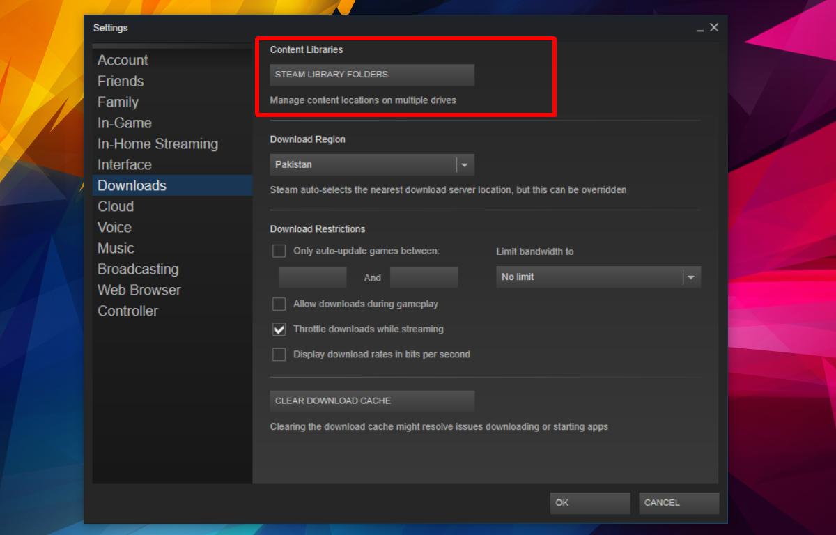 windows 7 - How to configure steam to download games to a custom directory?  - Super User