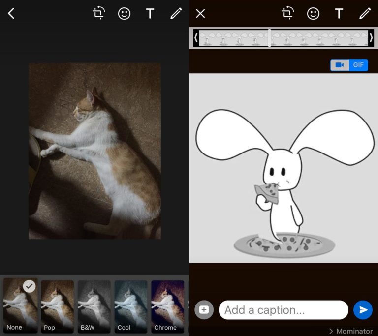 How to add filters to photos and videos in whatsapp