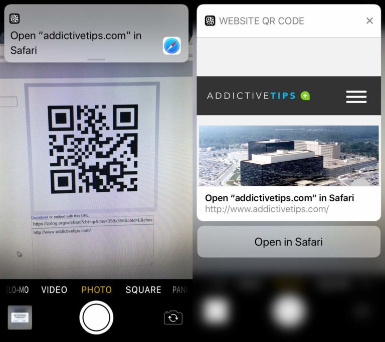 How To Scan A QR Code In The Camera App In iOS 11
