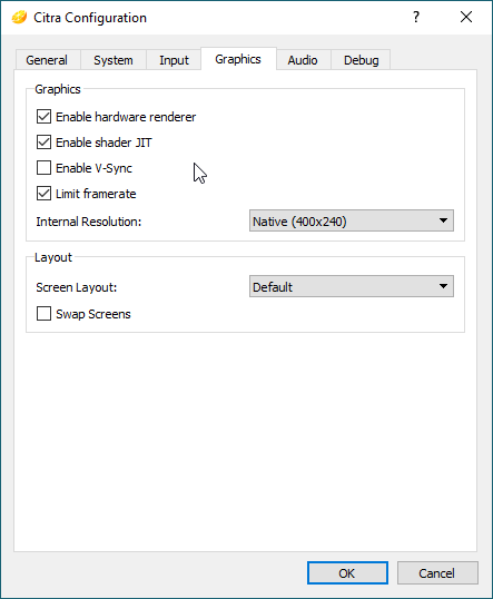 citra emulator settings