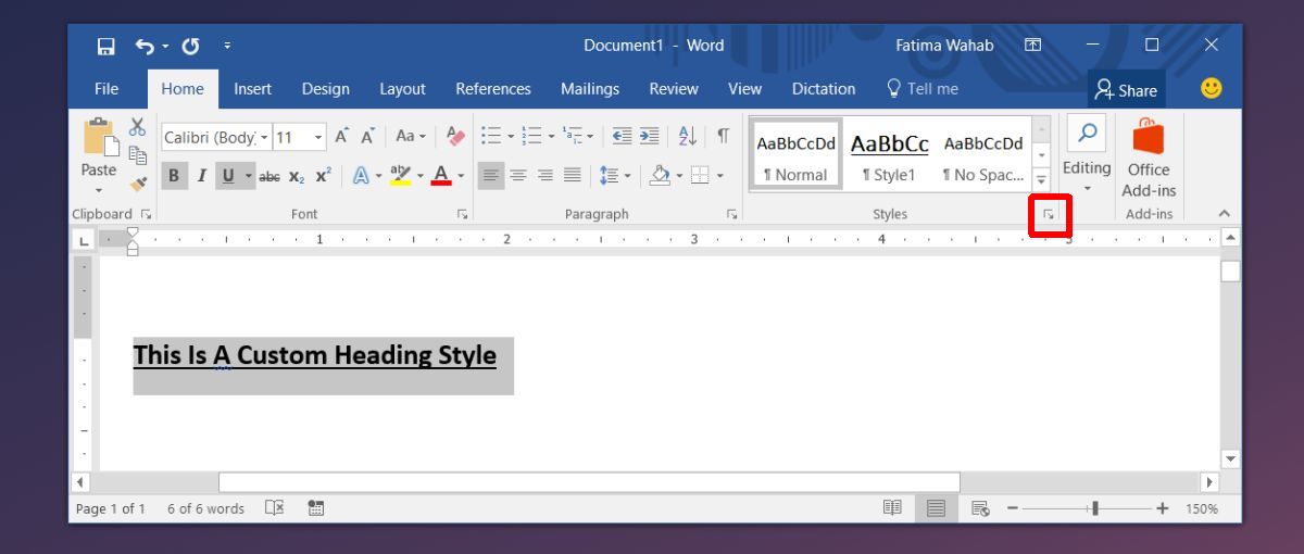 Format Headings Styles in Microsoft Word