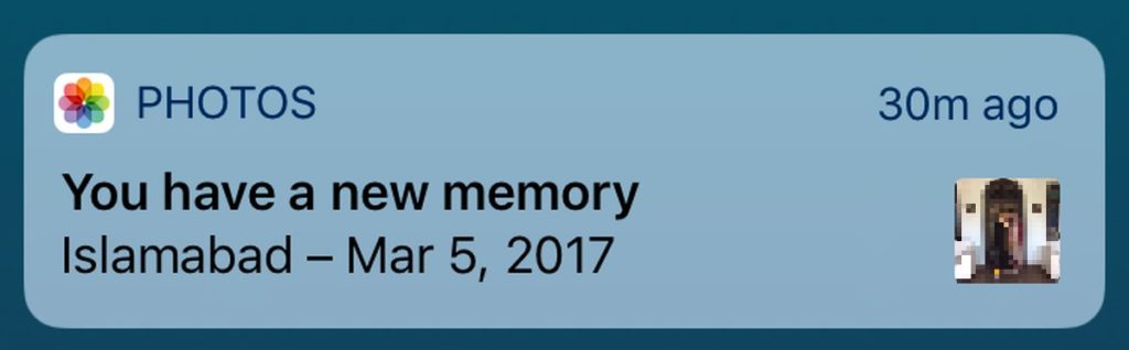 How to turn off alerts for memories in photos on ios