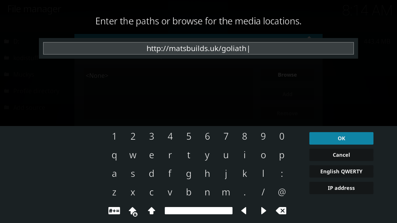 Source Path Screen