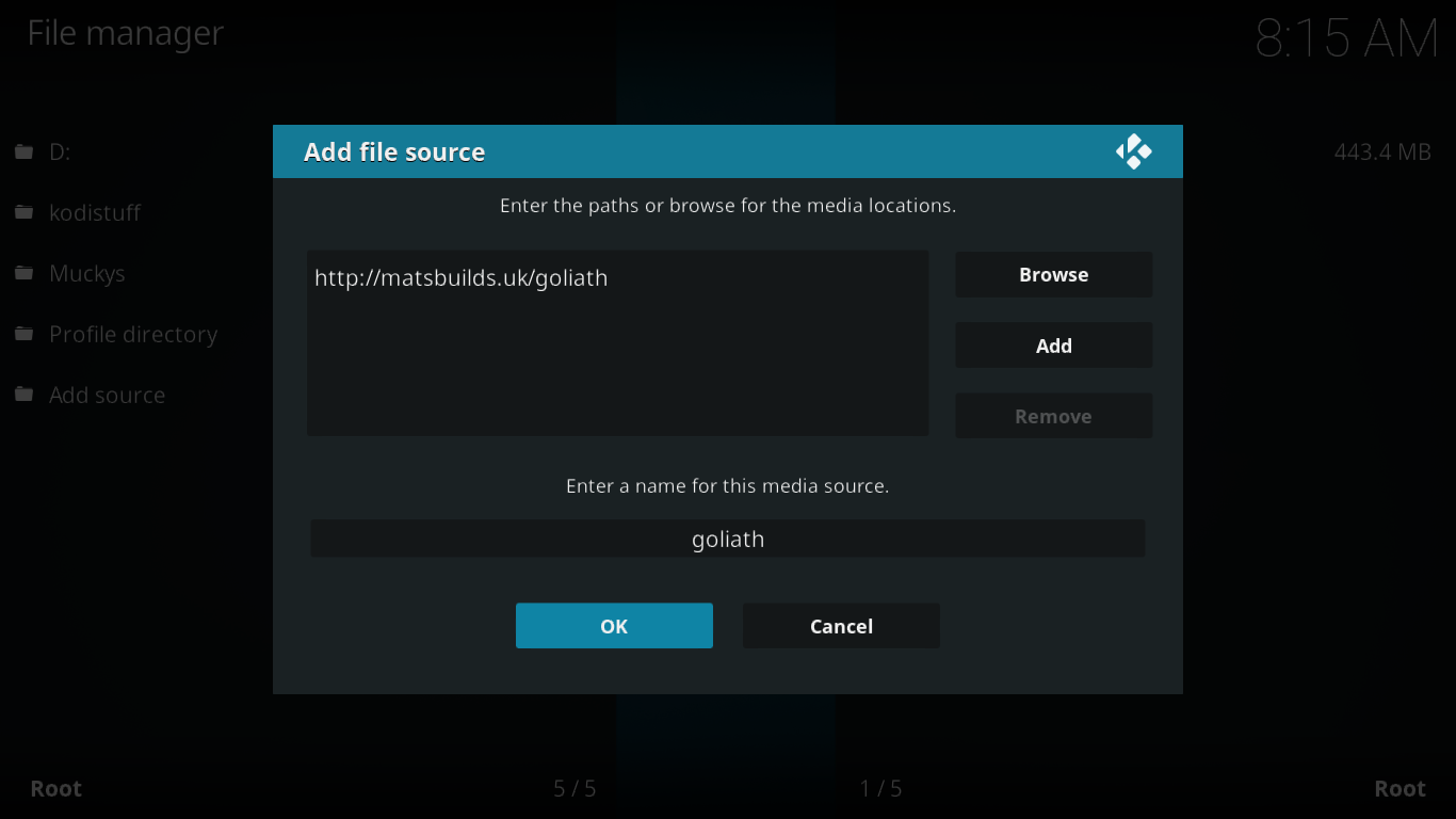 Filled Source Dialog